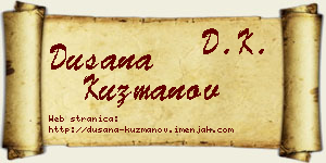 Dušana Kuzmanov vizit kartica